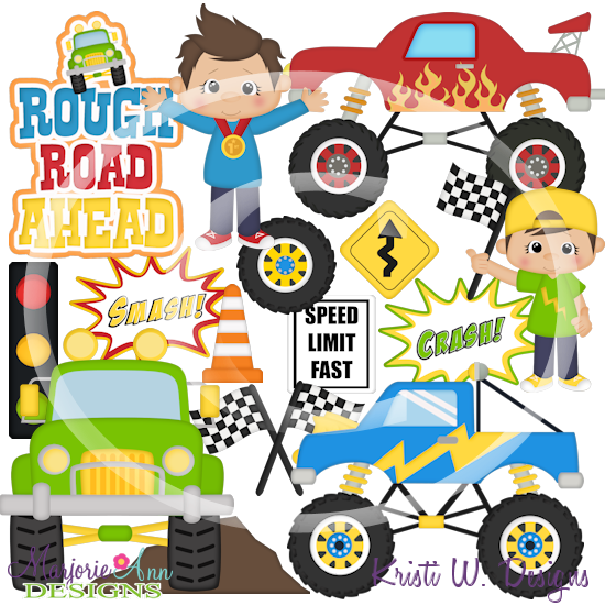 Rough Ride-Boys SVG Cutting Files/Paper Piecing +Clipart - Click Image to Close